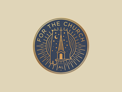 For the Church • Alabama badge graphic design illustration logo peter voth design vector