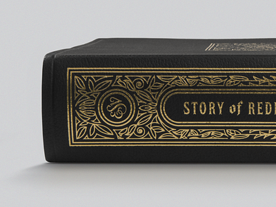 ESV Story of Redemption Bible – Leather (Spine) bible bible design filigree graphic design illustration ornaments peter voth design vector