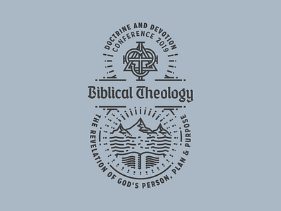 Biblical Theology (Badge) badge engraving etching icon illustration logo peter voth design vector