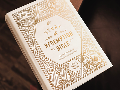 ESV Story of Redemption Bible (Detailed Shots) bible bible design engraving etching illustration line art peter voth design vector
