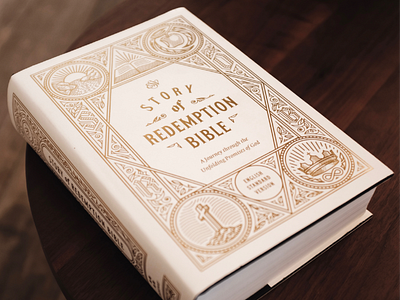 Greg Gilbert on the new »ESV Story of Redemption Bible« badge engraving etching illustration peter voth design vector