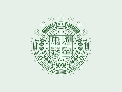 FRAT Student Union badge branding engraving etching graphic design icon illustration illustrator line art logo peter voth design vector vintage