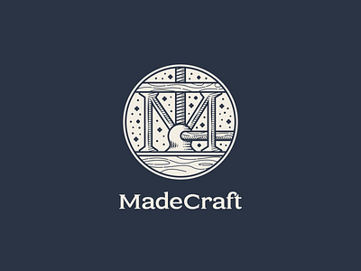 MadeCraft pt.II badge branding engraving etching graphic design icon illustration illustrator line art logo peter voth design vector vintage