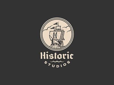 Historic Studios pt.III badge branding engraving etching graphic design icon illustration illustrator logo peter voth design vector