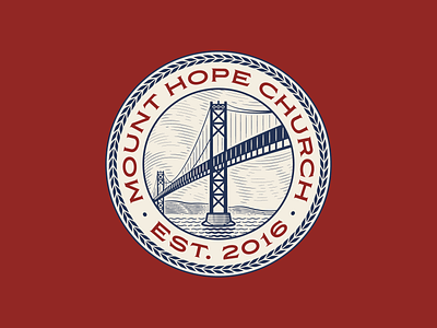 Mount Hope Church pt. II badge branding engraving etching graphic design icon illustration illustrator line art logo peter voth design vector vintage