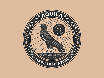 Aquila badge branding eagle engraving etching graphic design icon illustration illustrator line art logo peter voth design vector vintage