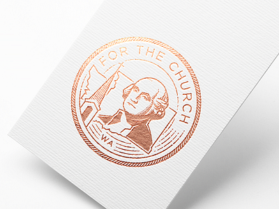 For the Church • Washington badge branding engraving etching icon illustration illustrator logo peter voth design vector