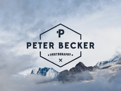 Peter Becker Photography (Watermark; WIP) badge branding edmond sans identity logo lost type photography sign watermark