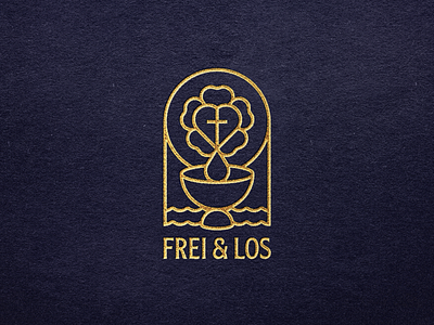 Frei & Los pt. II badge engraving graphic design icon illustration illustrator line art logo peter voth design vector