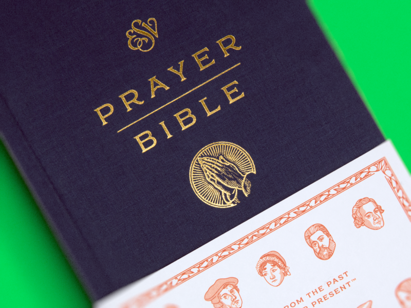 ESV Prayer Bible (Cover Details) badge engraving etching icon illustration illustrator line art logo peter voth design vector