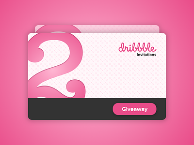Dribbble Invitation (2x) card community creditcard draft dribbble gift gift card giveaway invitation invitations invite thank you