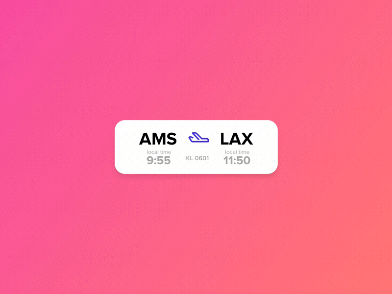 Small flight widget widget airport arrival departure aerospace klm boarding icon plane ams card flight