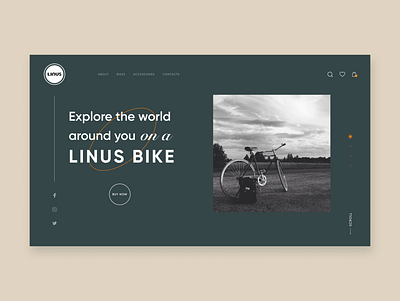 Linus Bike Concept bicycle bike concept design desktop firstscreen homepage linus linusbike ui uidesign uiux ux uxdesign web webdesign website websiteconcept websitedesign