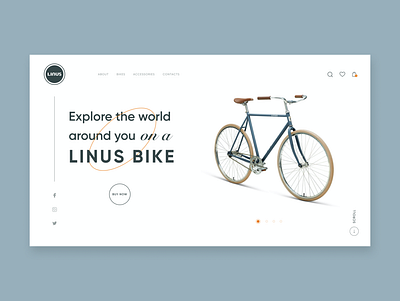 Linus Bike Concept bicycle bike concept design desktop firstscreen homepage linus linusbike ui uidesign uiux ux uxdesign web webdesign website websiteconcept websitedesign