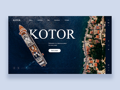 Favorite city of the world concept city concept design desktop homepage kotor landing landing page landingpage montenegro town travel ui uidesign ux uxdesign web webdesign website