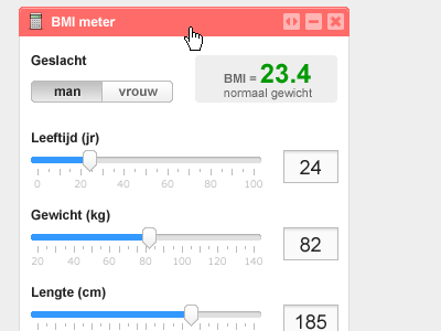 BMI calculator bmi calculator portal slider widget