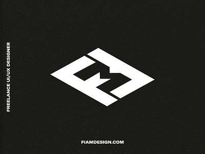 FM negative space monogram brand dark logo negativespace