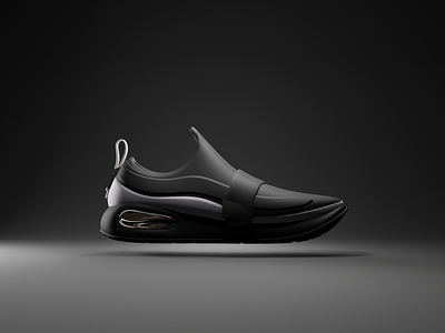 Superlight black shoe 3d black blender product