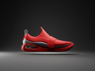 Superlight red shoe 3d blender product red