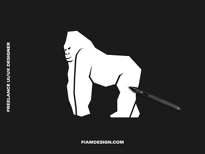 Simplified gorilla graphic design illustration logo