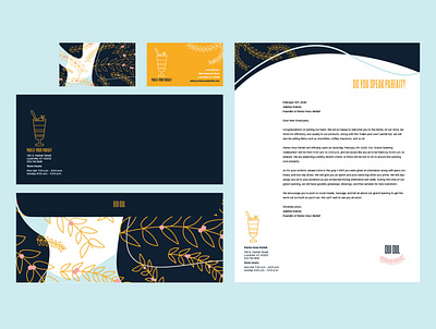 Parlez-Vous Parfait | Stationary Set brand brand identity branding business card design envelope letterhead logo oui parfait parlez vous set stationary stationary set