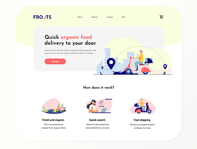 Organic Grocery Shop desktop ecommerce fruits fruits and vegetables online illustrations organic shop shop app web webdesign xd