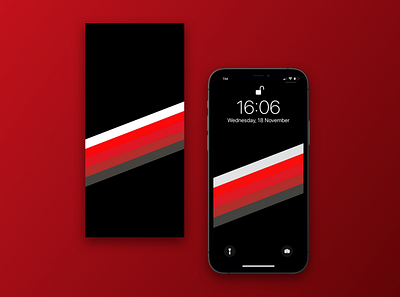 Stripes AC Milan Iphone 12 12 ac bands black design football illustrator iphone milan red sketch soccer stripes ui ux