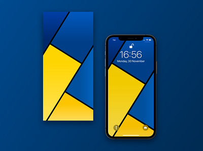 Rectangles abstract wallpaper. blue gradient illustrator iphone sketch ui ux yellow