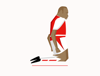 Thierry Henry Knee Slide Illustration