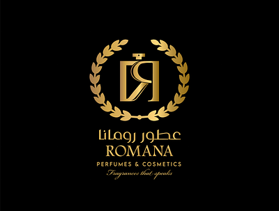 Romana Perfumes & Cosmetics art branding design logo luxury minimal monogram perfume perfume logo rp sleek