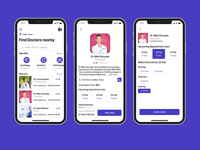 Doctor Appointment booking app app app ui challenge daily ui dailyui design doctor health healthcare medical medical app medical care mobile mobile app mobile app design patient typography ui ui design ux