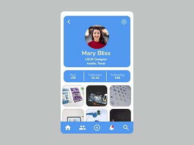 User profile page UI 006 app app ui challenge daily ui dailyui design freelance networking ui user research ux