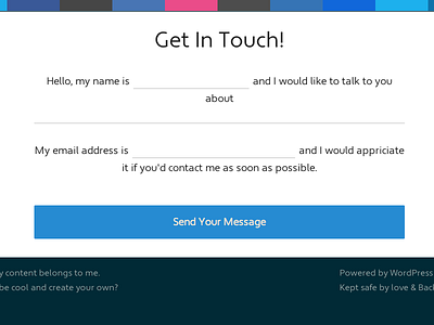 Custom Contact Form design form web design