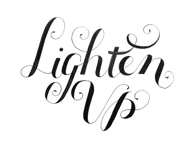 Lighten Up design hand lettering lettering script typography