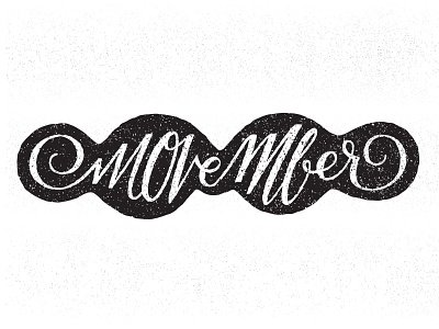 Happy Movember hand drawn hand lettering lettering moustache movember november script typography vector