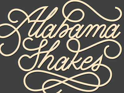 Alabama Shakes alabama shakes flourish lettering script typography