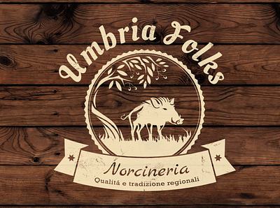 Umbria Folks Logo design logo