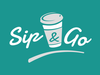Sip&go Logo design illustrator logo