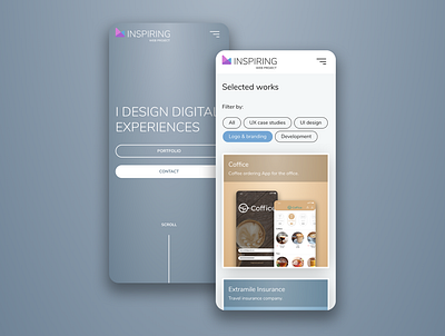 Inspiring Web Project - Portfolio branding design flat illustration logo minimal ui ux web website