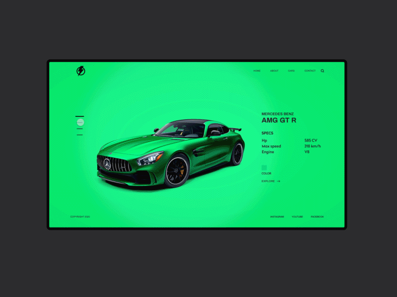 Sports Cars | Animation adobe after effect adobe photoshop adobe xd animation cars conceptual design experimental sports cars ui ui design ux website xd
