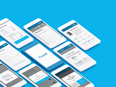 Tbaytel mobility app application blue corporate design interface iphone mobile ui user interface ux