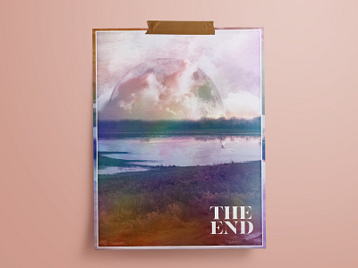 THE END | Poster Design colorful holographic light photo manipulation photoshop poster poster a day posterart print print design