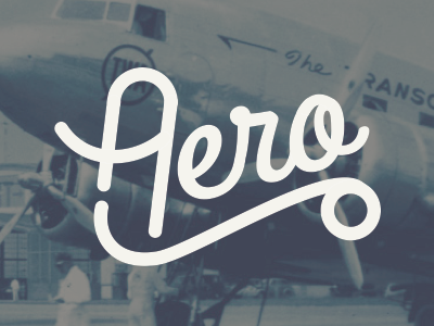 Aero Logo Concept aero aerospace airplanes script vintage