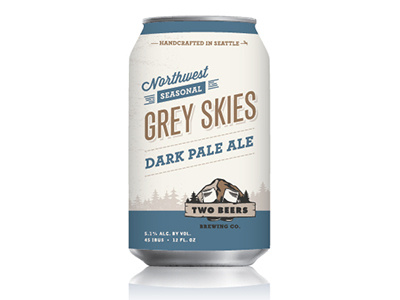Two Beers : Grey Skies Dark Pale Ale beer grey skies northwest pale ale seasonal two beers brewing