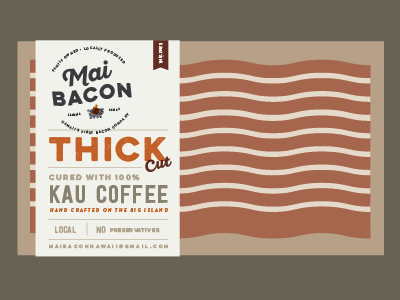 Mai Bacon : Packaging bacon hawaii pig
