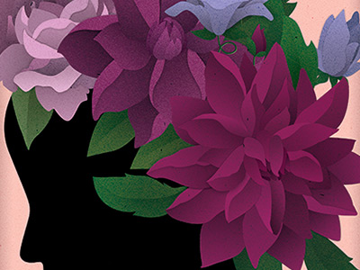 Sisterly Love Pt 2 flower illustration peonia profile vector