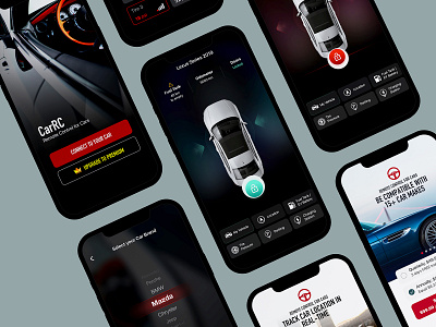 Mobile App: Car Remote iOS Android UI