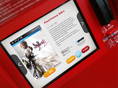 Movie Details interface kiosk movies redbox touch ui