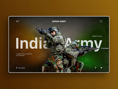Indian Army UI concept. army behancereviews dailyui dailyuichallenge design designer landingpage logo logodesigner template design ui uidesigner uidesigns ux uxdesign uxresearch uxui webdesign webdevelopment