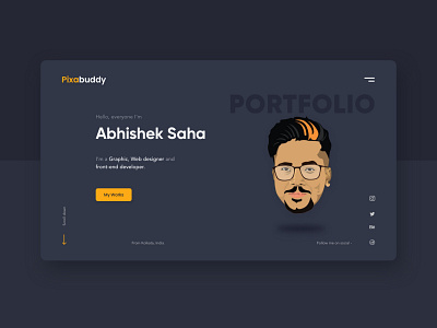 My porfolio site's landing page branding designers designs logo design logo designer ui ui inspiration uidesigns uiux ux ux research uxdesign uxui vector web deisigner webdesign webdevelopment